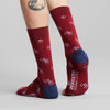 Socks Sigtuna - Bike - Pattern Burgundy