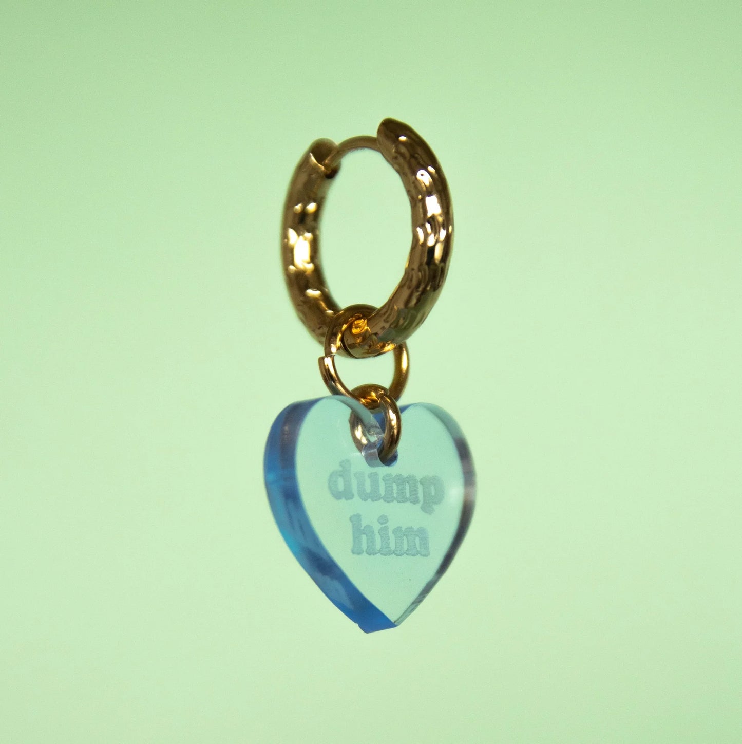 Plexi Hoop - Heart "Dump Him"