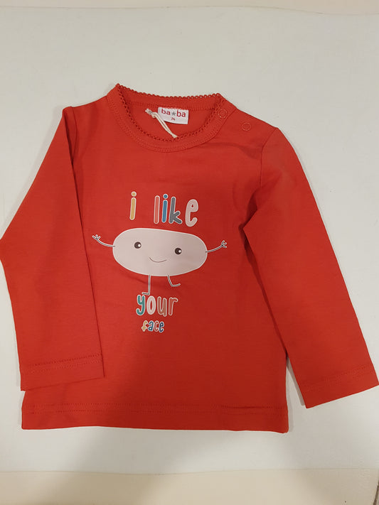 OUTLET - I like your face Longsleeve - Red