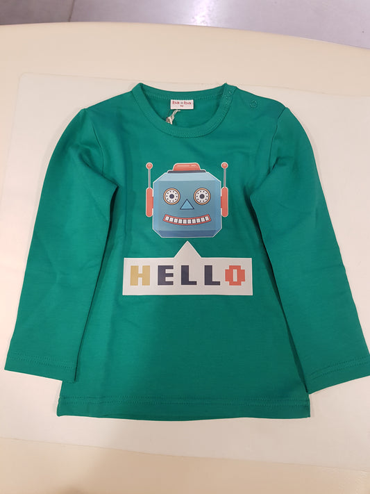 OUTLET - Robot Hello Longsleeve - Green