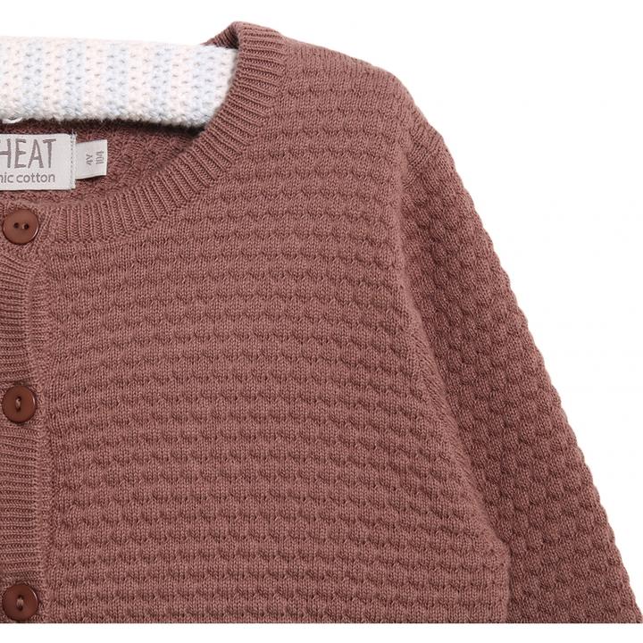 OUTLET - Knit Cardigan Manuela - Powder Plum