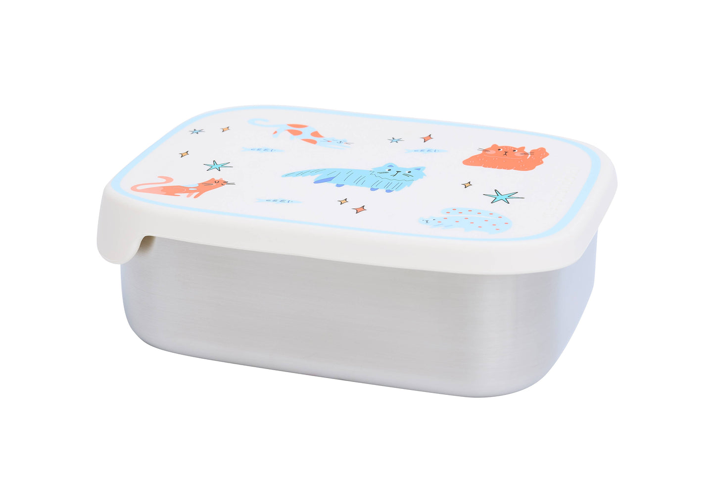 STAINLESS STEEL LUNCHBOX with compartments Meowtiful Cats