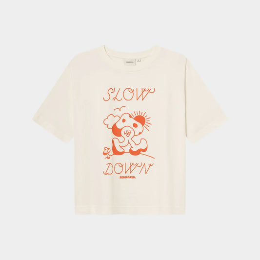 T-Shirt - Vadstena - Slow Down Off White