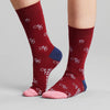 Socks Sigtuna - Bike - Pattern Burgundy