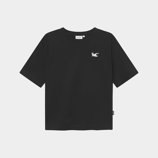 T-Shirt - Vadstena - Cat Cobra pose Black