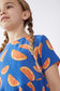OUTLET - Vestido corto de niña estampado pomelos - 11403
