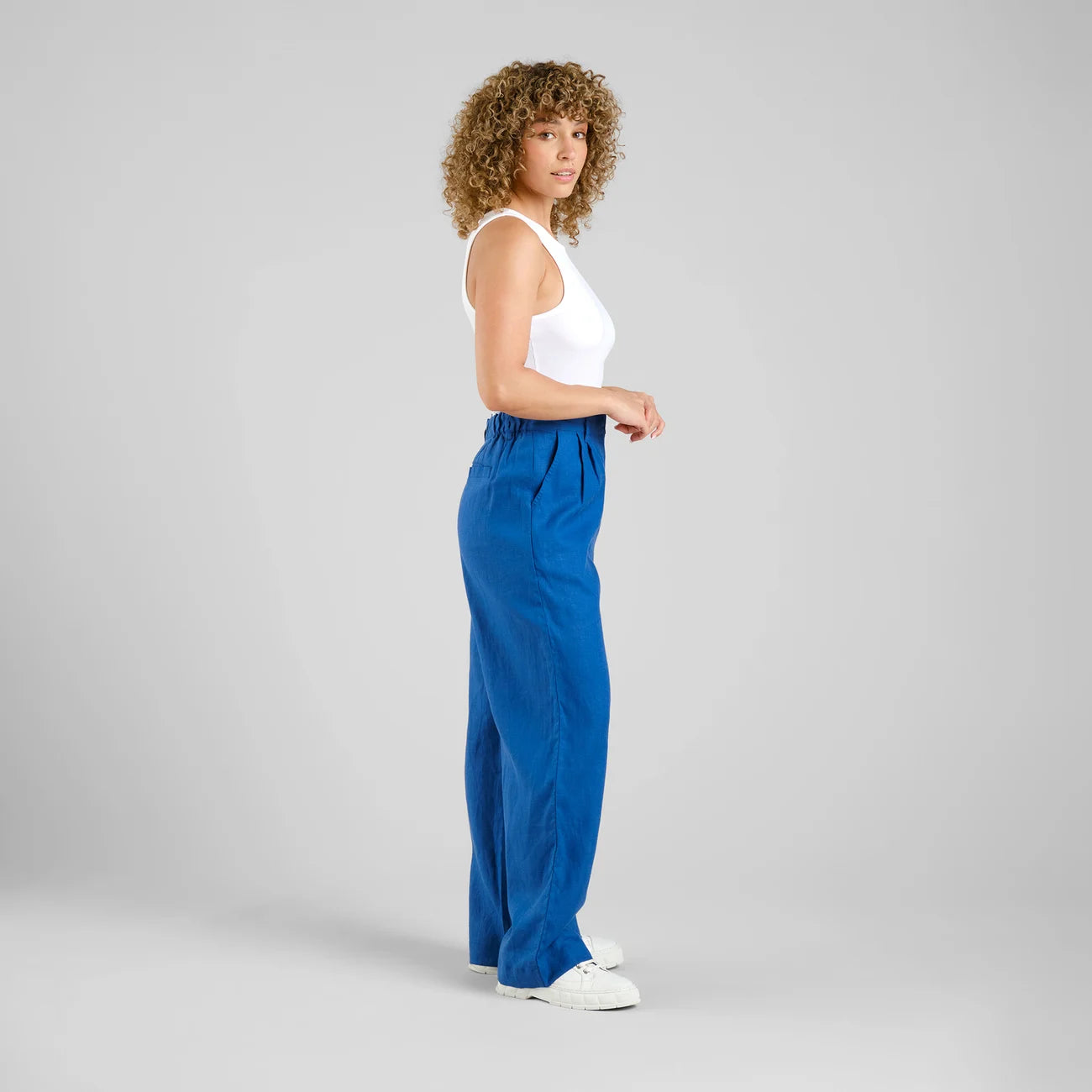Women - Pants - Vickleby Linen Limoges Blue