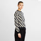Sweater - Arendal Pepita Cats Oat White