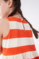 OUTLET - Vestido corto de niña rayas naranjas - 42462