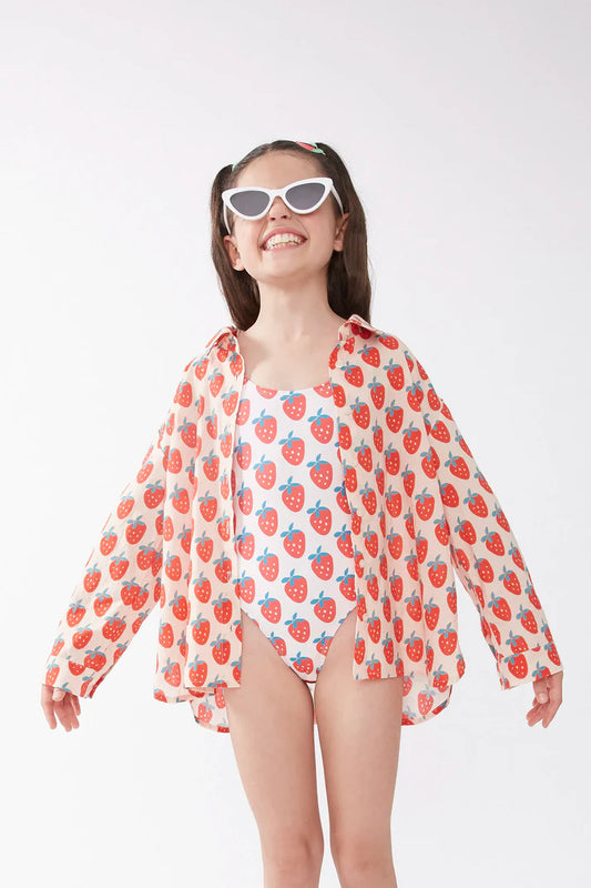 OUTLET - Camisa unisex estampado Strawberry Beach - 41900