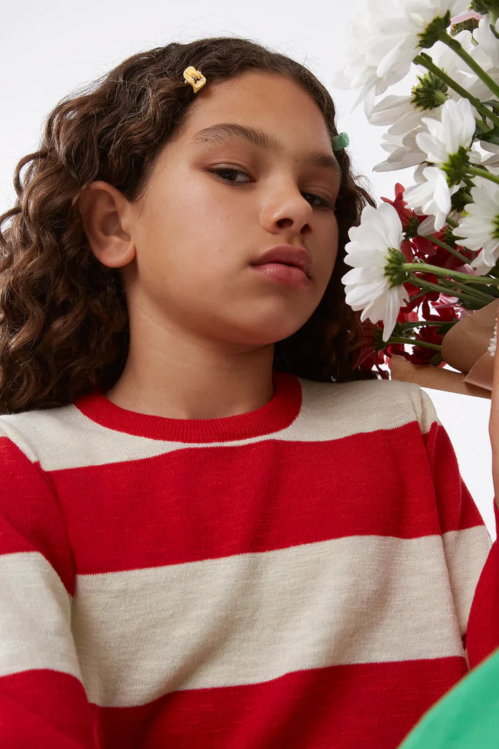 Jersey unisex estampado de rayas rojas - 10202