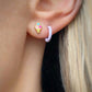 Color Hoop - 1 Pcs - Enamel/Light Pink