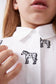 OUTLETCamisa de niña cebras bordadas blanca - 41421
