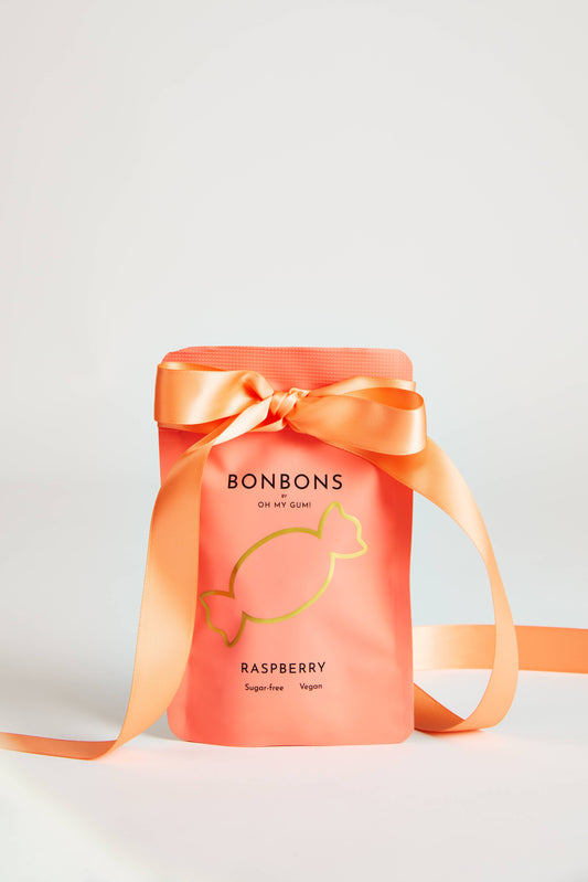 Raspberry Bonbons by OH MY GUM! - Sugarless Hard Candy
