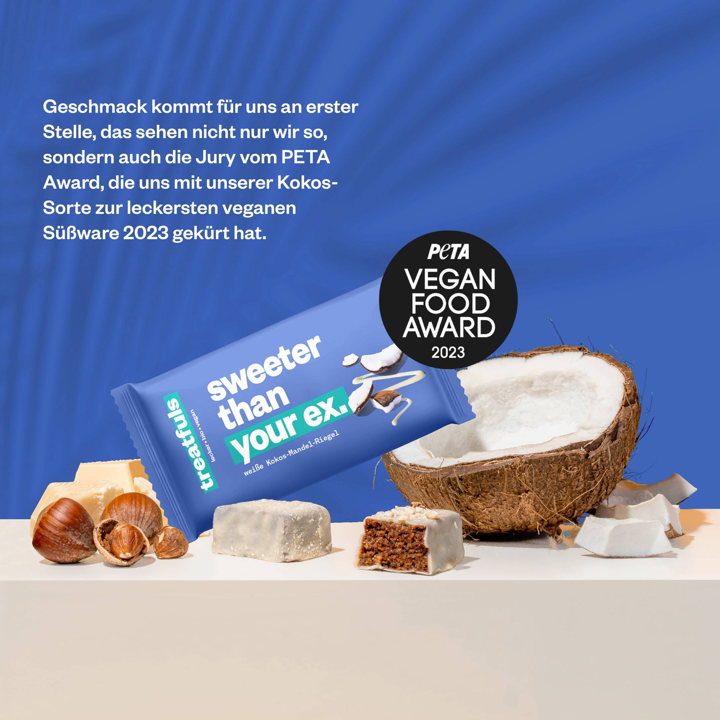 White chocolate coconut almond bar organic + vegan + gluten-free