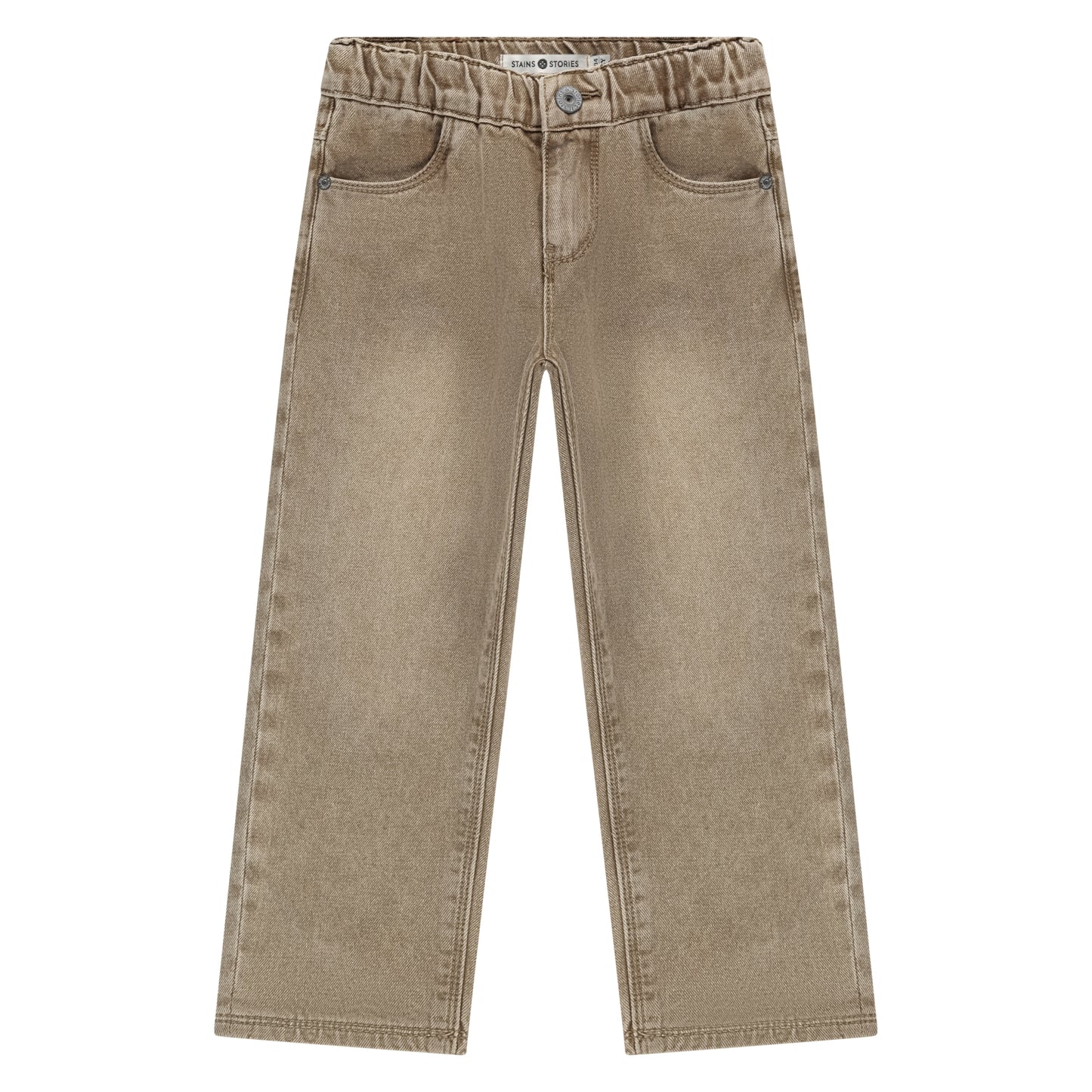 Pants wide fit Sand