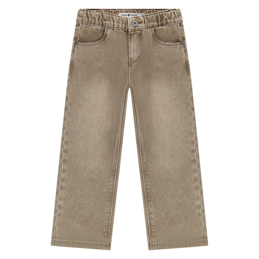 Pants wide fit Sand