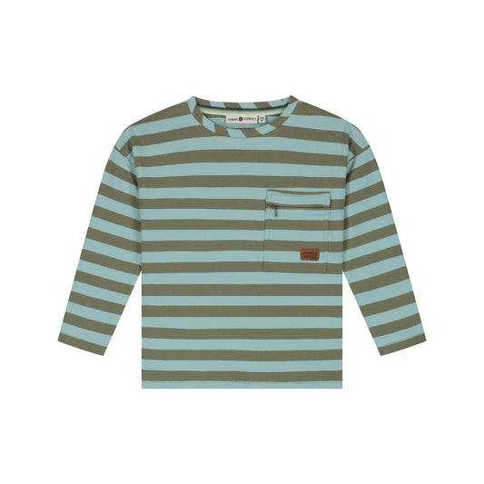 Longsleeve striped Blue green
