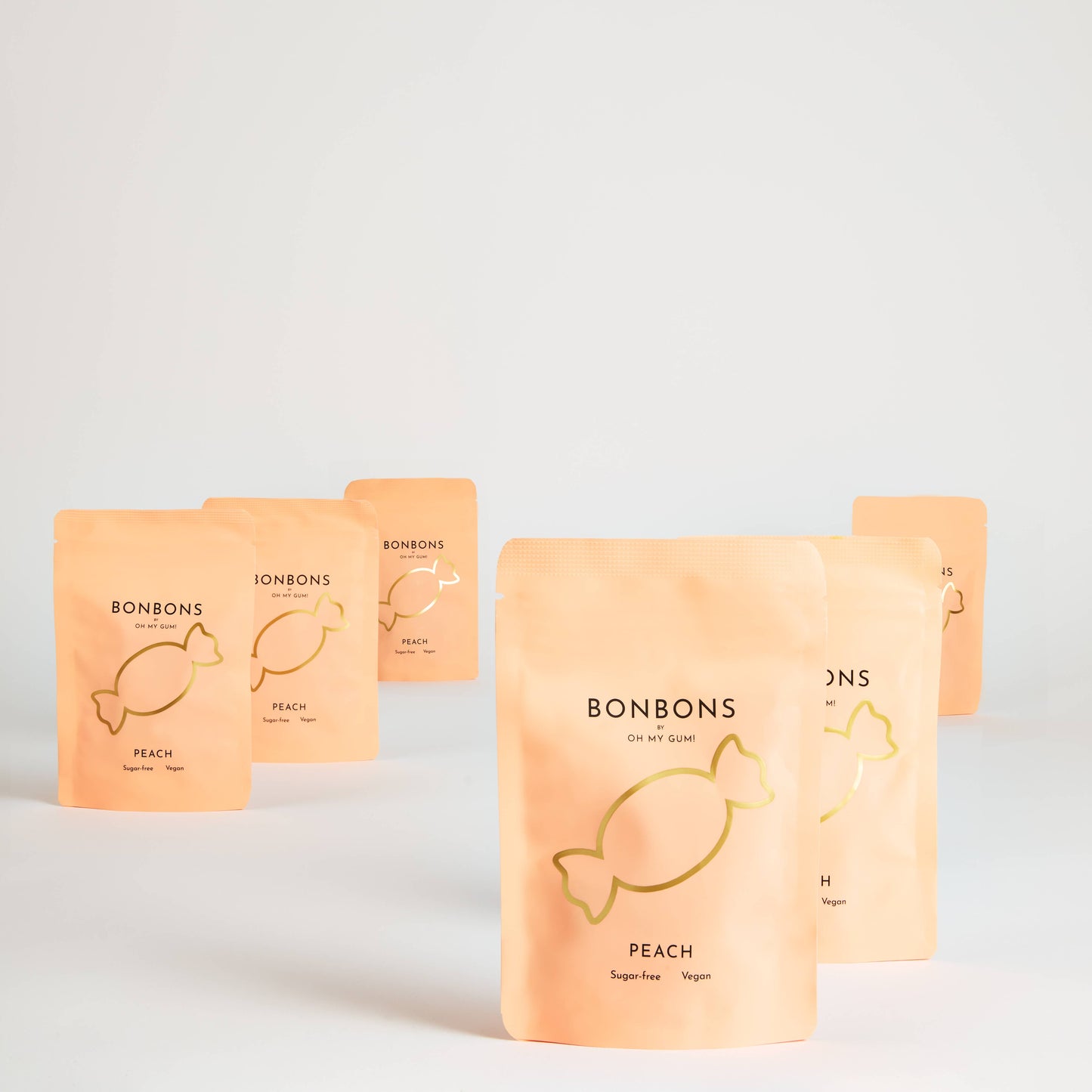 Peach Bonbons by OH MY GUM! - Sugarless Hard Candy