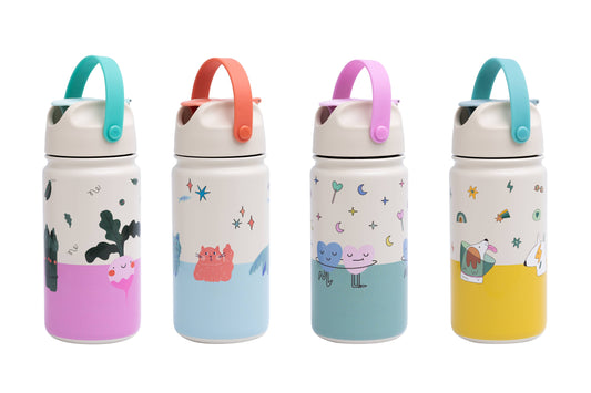 NEW COLLECTION Insulated Stainless Steel Bottle for Kids: Meowtiful Cats