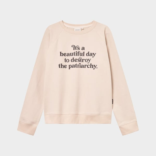 Sweatshirt Ystad beautiful day Oat white