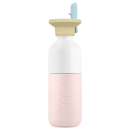 Dopper Steel (350 ml) - Soft Pink en Flip straw Sunny Sorbet