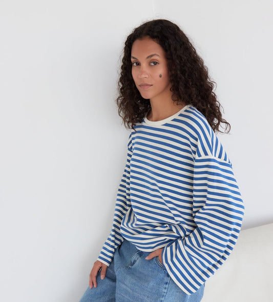 T-shirt Striped Blue