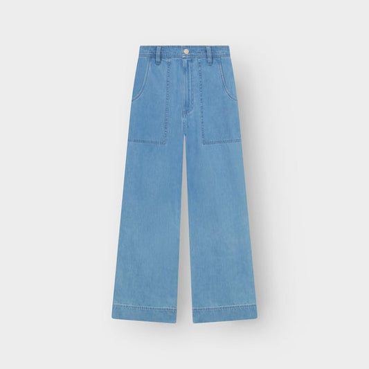 Workwear Pants Vara Denim Light Blue GOTS