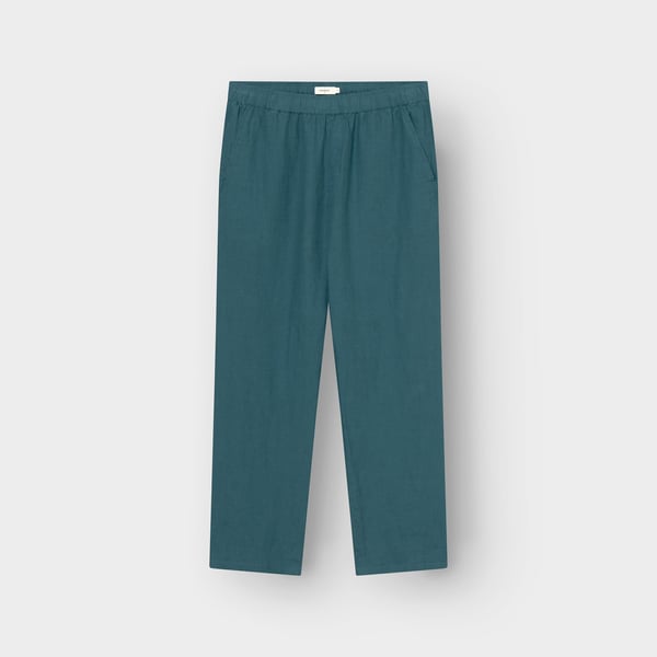 Pants Borrby Linen Mediterranea Green