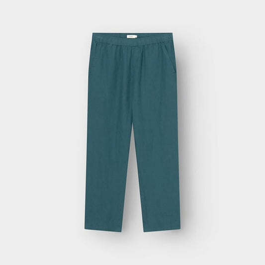 Pants Borrby Linen Mediterranea Green