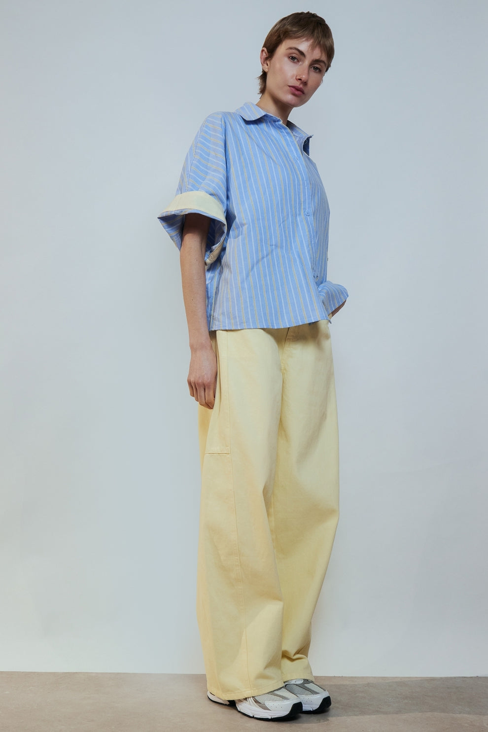 Shirt blue yellow