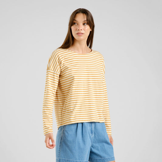 T-Shirt - Humledal - Stripes Gold Yellow