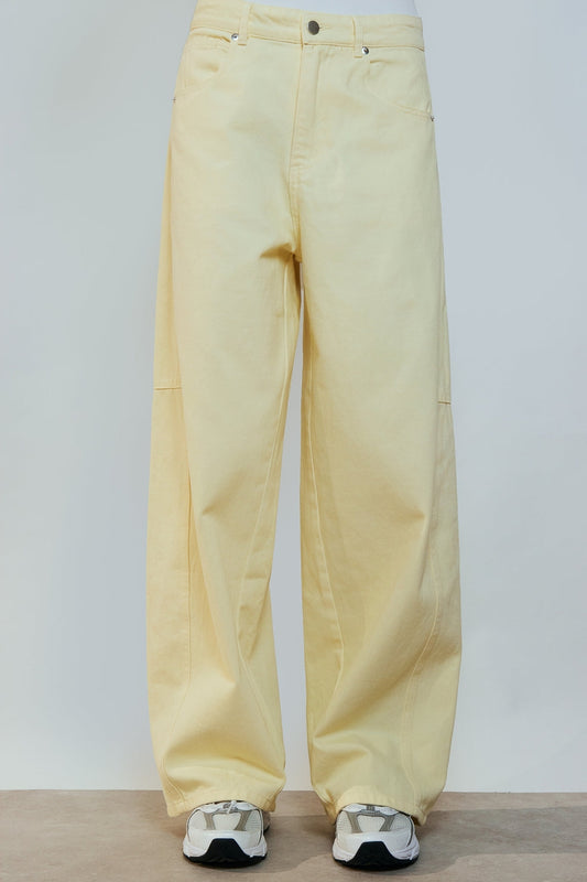 Trousers lemon yellow
