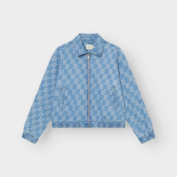 Jacket Sunna Denim Pepita Cats Light Blue GOTS