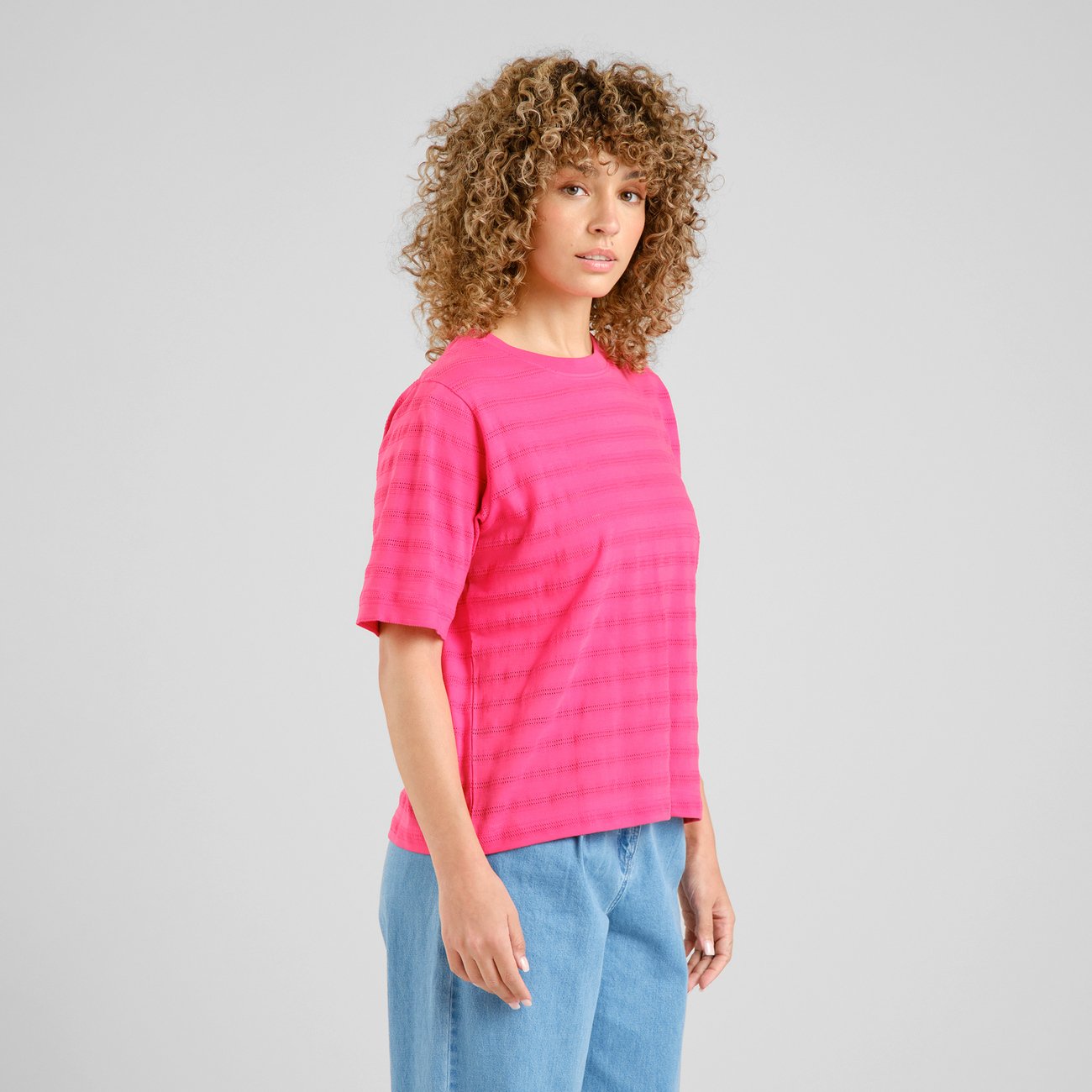 T-Shirt - Vadstena - Lace Raspberry Pink