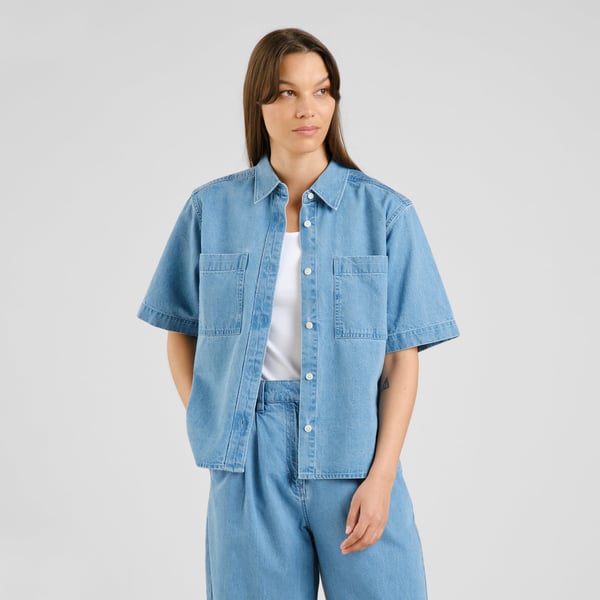 Shirt Stensvik Denim Light Blue GOTS