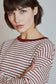 T-shirt Striped Rouge