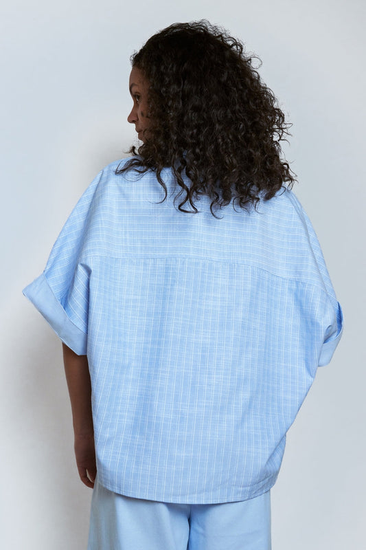 Shirt blue striped