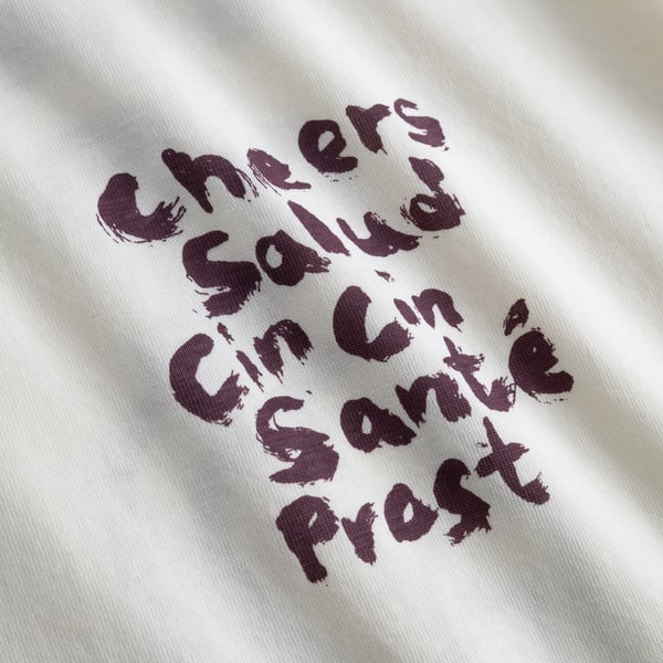 T-shirt Stockholm Cheers Salud Off-white