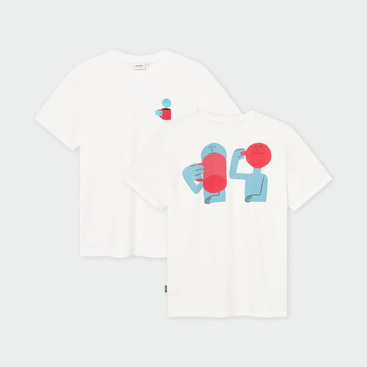 T-Shirt - Stockholm Smile Cup Off-white