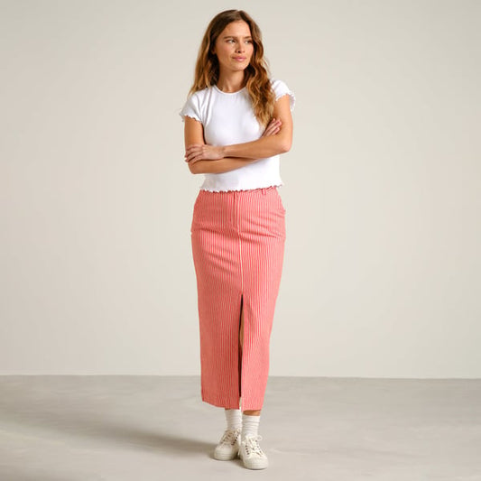 Skirt Finsta Work Stripe Grenadine Red
