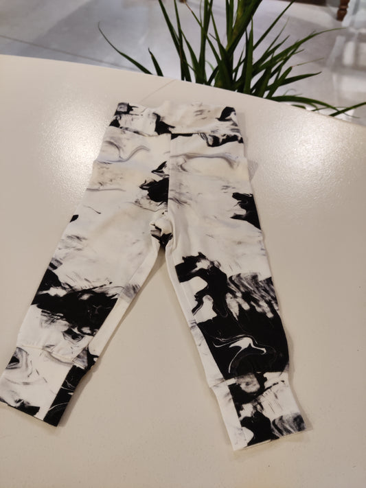 OUTLET - Legging - paintmix zwart-wit