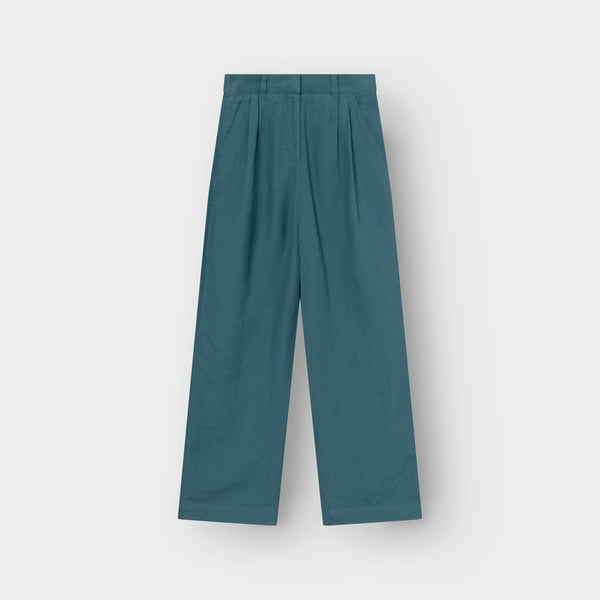 Pants Vickleby Linen Mediterranea Green