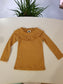 OUTLET - Tee w. Ruffle - Mustard