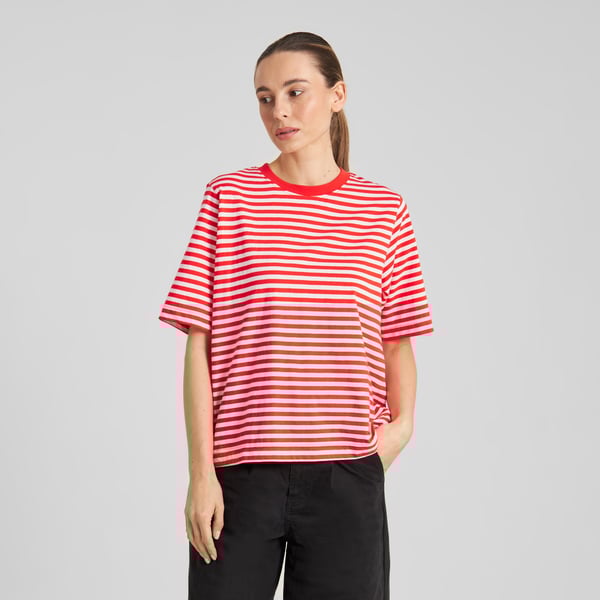 T-shirt Vadstena  - Stripes Grenadine Red Gots