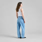 Workwear Pants Vara Denim Pepita Cats Light Blue GOTS