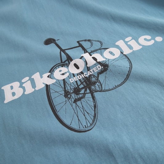 T-shirt Stockholm Bikeoholic Niagara Blue GOTS