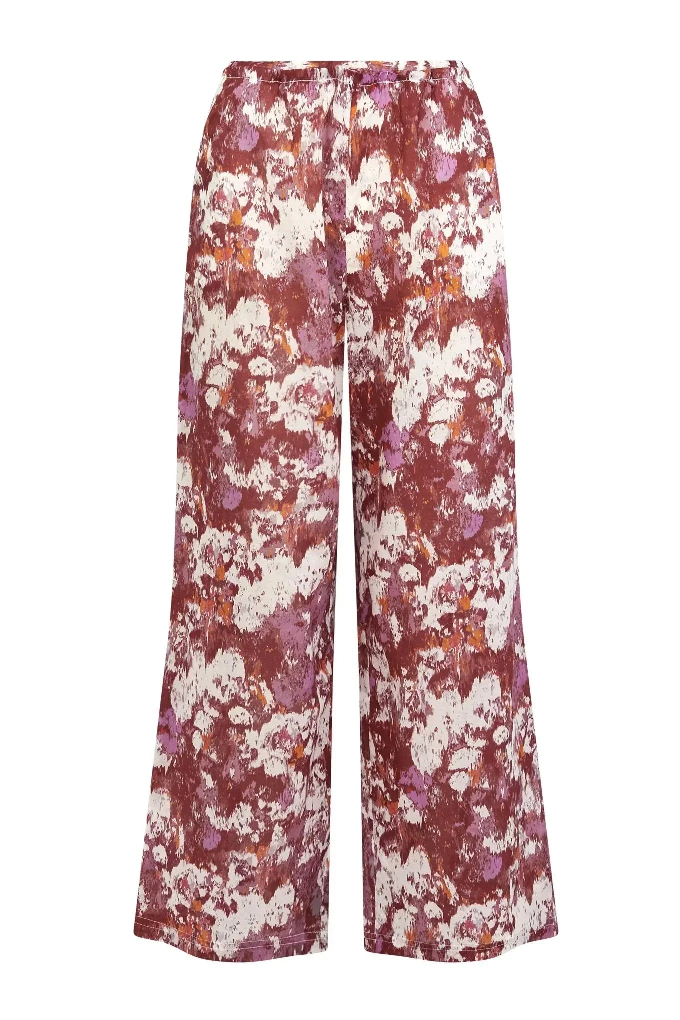 Nari Cotton Palazzo Trouser - Poppy Red