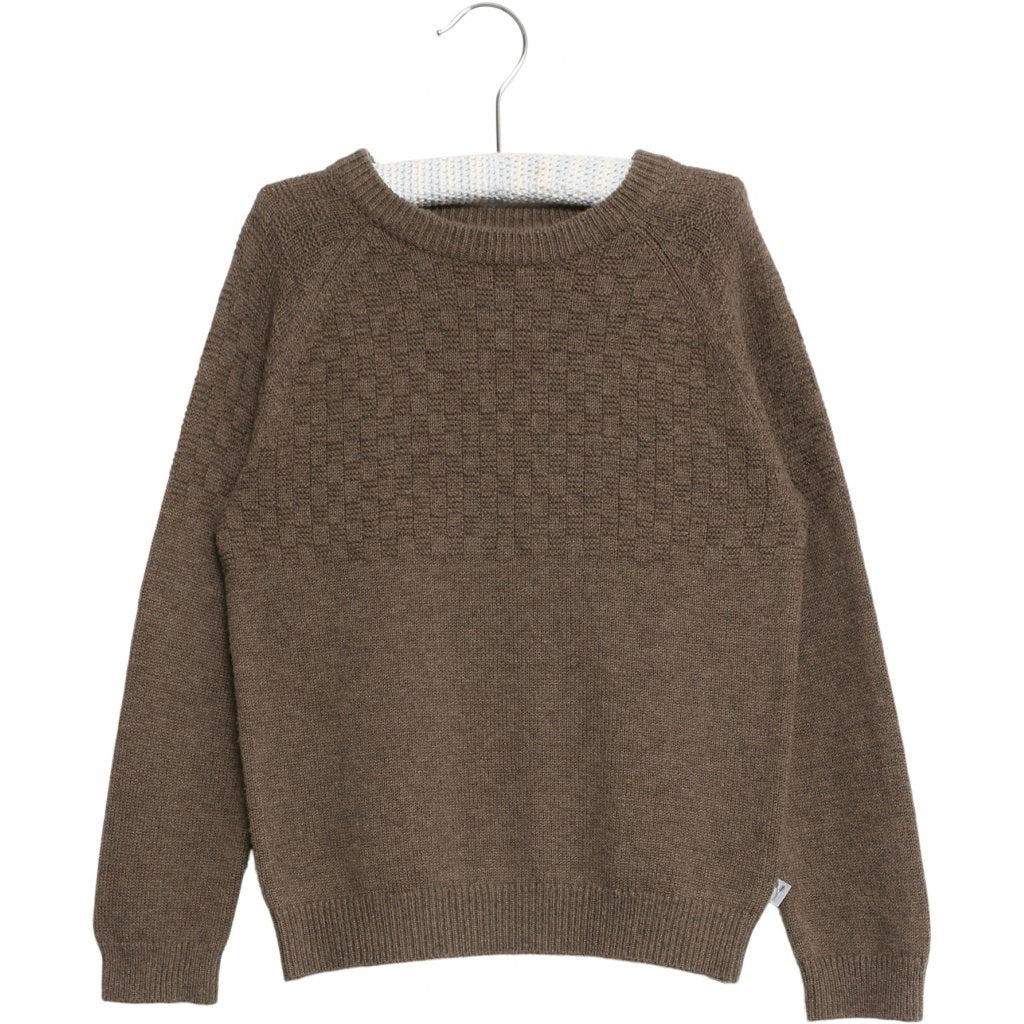 OUTLET - Knit Pullover Eskild - Brown Melange