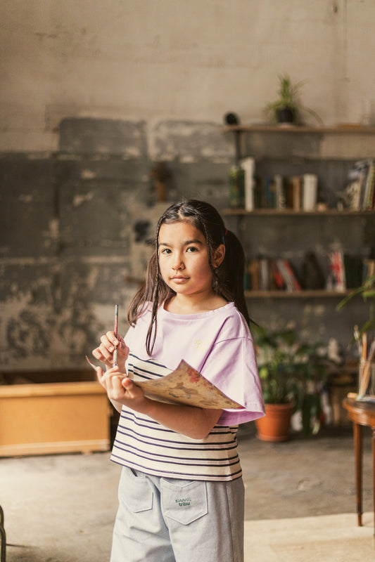 OUTLET - Lagos Tshirt - Jer Lilla Stripes B